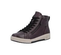 Sneaker RIEKER "Rieker Sneaker Glattleder", Damen, Gr. 41, braun (dunkelrot), Glattleder, Schuhe Sneaker (33583056-41) dunkelrot
