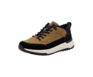 Sneaker RIEKER "Rieker Sneaker Leder", Herren, Gr. 43, schwarz, braun, Leder, Schuhe Sneaker (58344530-43) schwarz, braun