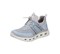 Sneaker RIEKER "Rieker Sneaker Lederimitat", Damen, Gr. 36, hellblau, Lederimitat, Schuhe Sneaker (10819467-36) hellblau