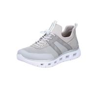 Rieker Slip-On Sneaker RIEKER SPORT Damen Gr. 38 hellgrau/creme Lederimitat Textil vegan