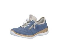 Sneaker RIEKER "Rieker Sneaker Lederimitat", Damen, Gr. 37, blau, Lederimitat, Schuhe Sneaker (15114449-37) blau