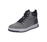 Sneaker RIEKER "Rieker Sneaker Lederimitat", Herren, Gr. 42, schwarz (grau, schwarz), Lederimitat, Schuhe Sneaker (41896330-42)