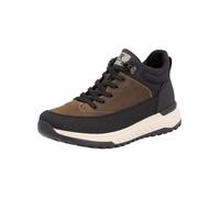 Sneaker RIEKER "Rieker Sneaker Lederimitat", Herren, Gr. 43, schwarz (schwarz, braun), Lederimitat, Schuhe Sneaker (97124421-43) schwarz, braun