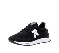 Sneaker RIEKER SPORT, Damen, Gr. 37, schwarz-weiß (schwarz, weiß), Lederimitat, Textil, Schuhe Sneaker, Schnürschuh, Halbschuh, Freizeitsneaker mit leichter Laufsohle (21927208-37) schwarz, weiß