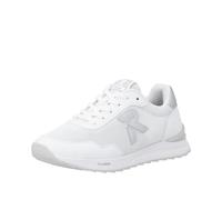 Sneaker RIEKER SPORT, Damen, Gr. 37, weiß, silberfarben, Lederimitat, Textil, Schuhe Sneaker, Schnürschuh, Halbschuh, Freizeitsneaker mit leichter Laufsohle (40424930-37) weiß, silberfarben