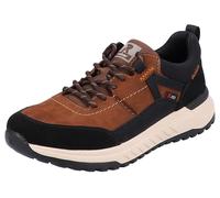 Sneaker RIEKER SPORT, Damen, Gr. 43, braun (braun kombi), Leder, Synthetik, Schuhe Sneaker, Outdoorschuh, Halbschuh, Schnürschuh mit TEX-Ausstattung (93097203-43) braun kombi