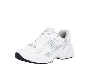 Sneaker RIEKER SPORT, Damen, Gr. 43, weiß, silberfarben, Lederimitat, Textil, unifarben mit Farbeinsatz, Schuhe Sneaker, Schnürschuh, Halbschuh, Freizeitsneaker mit Memory-Schaum (34358762-43) weiß, s