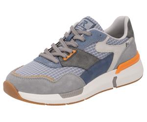 Sneaker RIEKER SPORT, Herren, Gr. 40, grau, jeansblau kombiniert, Lederimitat, Textil, Veloursleder, Schuhe Sneaker, aus der neuen Christoph Kramer Kollektion, mit atmungsaktivem Futter (32198237-40) 