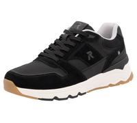 Sneaker RIEKER SPORT, Herren, Gr. 40, schwarz, Textil, Veloursleder, Schuhe Sneaker, Schnürschuh, Halbschuh, Freizeitschuh mit Soft-Innensohle (68084145-40)