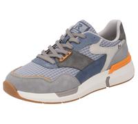 Sneaker R-RIEKER, Herren, Gr. 42, grau, jeansblau kombiniert, Veloursleder, Lederimitat, Textil, sportlich, Schuhe, Schnürschuh, Halbschuh, Freizeitschuh im Materialmix (32198237-42) grau, jeansblau k