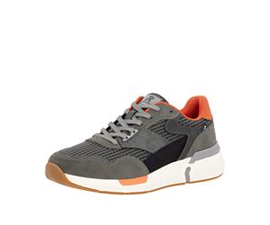 Sneaker RIEKER SPORT, Herren, Gr. 42, grau, Lederimitat, Textil, Veloursleder, Schuhe Sneaker, Schnürschuh, Halbschuh, Freizeitschuh mit Soft-Einlage (30097725-42) grau