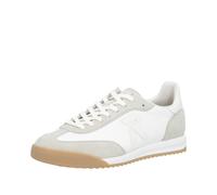 Sneaker RIEKER SPORT, Herren, Gr. 42, weiß, grau, Synthetik, Textil, Veloursleder, Schuhe Sneaker, Hallenschuh, Sportschuh, Freizeitsneaker, Schnürschuh mit Profil (76435314-42) weiß, grau