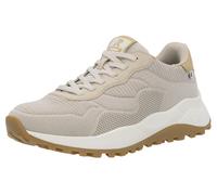 Sneaker RIEKER SPORT, Herren, Gr. 43, beige (hellbeige), Lederimitat, Textil, Schuhe Sneaker, Schnürschuh, Sport-Sneaker für Maschinenwäsche geeignet (49490146-43) hellbeige
