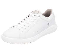 Sneaker RIEKER SPORT, Herren, Gr. 44, weiß, Leder, Textil, Schuhe Sneaker, Freizeitschuh, Halbschuh, Schnürschuh mit gepolstertem Schaftrand (73452439-44) weiß