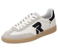 Sneaker RIEKER SPORT "San Diego Swing2GO", Herren, Gr. 45, schwarz-weiß (sanftes weiß, schwarz), Leder, Veloursleder, kontrastfarbene Details, Schuhe Sneaker, Retro-Sneaker aus der neuen Christoph Kra