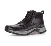 Sneaker ROLLINGSOFT, Herren, Gr. 7 (40,5), schwarz, Glattleder, Textil, unifarben, Schuhe Sneaker, Schnürboots, Komfortschuh in Bequemweite G (= weit) (66116550-7)