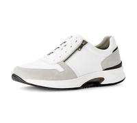 Sneaker GABOR ROLLINGSOFT, Herren, Gr. 7,5 (41), weiß, hellgrau, Schuhe Sneaker, Komfortschuh, Schnürschuh, Halbschuh im Materialmix, G-Weite (56624119-7,5) weiß, hellgrau