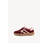 Tamaris Plateausneaker 439 Damen Lederimitat/Veloursleder Rot Größe 37
