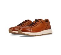 Sneaker SALAMANDER, Herren, Gr. 44, cognac, Glattleder, Schuhe Sneaker, Schnürschuh, Edel Sneaker mit Wechselfußbett (84904431-44) cognac