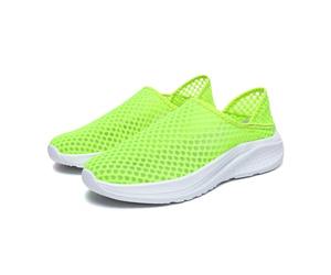 Sneaker Schuhe Herren - Trekking Schuhe Herren, Atmungsaktive Strick-Sneaker Bequeme Slip-On-Freizeitschuhe zum Gehen Laufen Yoga Fitnessstudio Strand Sommer Frühling (Green 48)