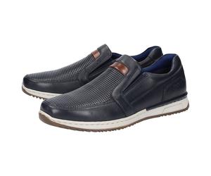 Sneaker SIOUX "Cayhall-703", Herren, Gr. 43 (UK 9), blau (dunkelblau), Obermaterial: 100% Kalbsleder CAL. 100% Polyurethan PU., Schuhe Sneaker (92078013-43) dunkelblau