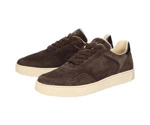 Sneaker SIOUX "Maites sneaker 004", Damen, Gr. 36 (UK 3 1/2), braun (dunkelbraun), Obermaterial: 100% Kalbsveloursleder CAVL. 100% Gummi rubber., Schuhe Sneaker (96864701-36) dunkelbraun