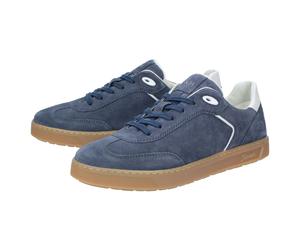 Sneaker SIOUX "Tedroso-708", Herren, Gr. 42 (UK 8), blau (dunkelblau), Obermaterial: 100% Kalbsveloursleder CAVL. 100% Gummi rubber., Schuhe Sneaker (89950343-42) dunkelblau