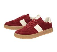 Sneaker SIOUX "Tedroso-DA-717", Damen, Gr. 44 (UK 9 1/2), rot (dunkelrot), Obermaterial: 50% Kalbsveloursleder CAVL. 50% Lammnappaleder LANA. 100% Gummi rubber., Schuhe Sneaker (29564010-44) dunkelrot