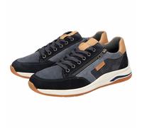 Sneaker SIOUX "Turibio-702-J", Herren, Gr. 43 (UK 9), blau, Obermaterial: 50% Kalbsveloursleder CAVL. 50% Kalbsnubukleder CANU. 100% Gummi rubber., Schuhe Sneaker (37090531-43) blau