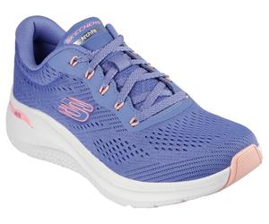 Sneaker SKECHERS "ARCH FIT 2.0-BIG LEAGUE", Damen, Gr. 35, blau (blau, rosa), Textil, Schuhe Sneaker, Fitnessschuh, Trainingsschuh, Freizeitschuh mit guter Dämpfung (42353540-35) blau, rosa