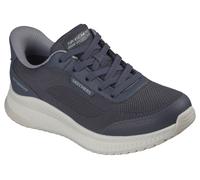 Sneaker SKECHERS "BOBS SQUAD 4-ESSENTIAL LOOK", Damen, Gr. 37, blau (dunkelblau), Lederimitat, Schuhe Sneaker, Slipper mit Slip-ins und waterproof Ausstattung (54084506-37) dunkelblau