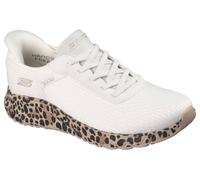 Sneaker SKECHERS "BOBS SQUAD CHAOS-DAILY PROWL", Damen, Gr. 35, weiß, leo, Textil, Schuhe Sneaker, Slip on Sneaker, Freizeitsneaker mit No Tie Fit zum Schlupfen (20134427-35) weiß, leo