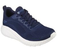 Sneaker SKECHERS "BOBS SQUAD CHAOS FACE OFF", Damen, Gr. 35, blau (navy), Textil, Schuhe Sneaker, Freizeitschuh, Halbschuh, Schnürschuh mit Komfort-Innensohle (59679438-35) navy