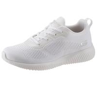 Sneaker SKECHERS "Bobs Squad - Tough Talk", Damen, Gr. 35, Textil, weiß, Synthetik, Textil, Schuhe Sneaker, Freizeitschuh, Halbschuh, Schnürschuh mit Skech-Knit, Topseller (33266361-35) weiß