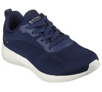 Sneaker SKECHERS "BOBS SQUAD - TOUGH TALK", Damen, Gr. 37, blau (navy), Textil, sportlich, Schuhe, Schnürschuh, Freizeitschuh, Trainingsschuh in Strick-Optik, Topseller (85471405-37) navy
