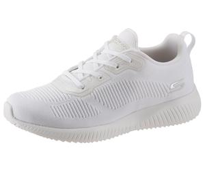 Sneaker SKECHERS "Bobs Squad - Tough Talk", Damen, Gr. 38, weiß, Synthetik, Textil, Schuhe Sneaker, Freizeitschuh, Halbschuh, Schnürschuh mit Skech-Knit, Topseller (33266361-38)