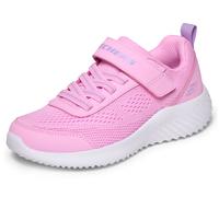 Sneaker SKECHERS "BOUNDER", Mädchen, Gr. 28, atmungsaktiv, blau (rosa), Textil, Basic, Schuhe Sneaker, Klettschuh, Größenschablone zum Download, maschinenwaschbar (28941525-28) rosa