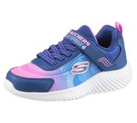 Sneaker SKECHERS "BOUNDER", Mädchen, Gr. 31, navy, multi, Lederimitat, kontrastfarbene Details, Schuhe, Freizeitschuh, wasserabweisend, Größenschablone zum Download (59935224-31) navy, multi