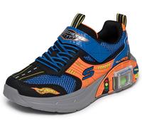 Skechers Jungen Garage Sneaker in Schwarz/Blau/Orange, Größe 28