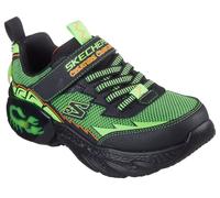Sneaker SKECHERS "CREATURE-CRAWLERS", Kinder, Gr. 31, bunt (schwarz, limette), Mesh, Lederimitat, animal-print, kontrastfarbene Details, sportlich, Schuhe, Blink,-Klettschuh mit coolem Motiv, Größensc