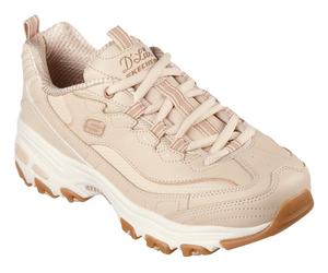 Sneaker SKECHERS "D'LITES-GOOD NEUTRAL", Damen, Gr. 40, beige (natur), Leder, Schuhe Sneaker, Chunky Sneaker, Plateausneaker mit Memory Foam (26370309-40) natur