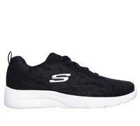 Sneaker SKECHERS "Dynamight 2.0 Homespun", Damen, Gr. 40, schwarz, weiß, Textil, Schuhe Sneaker, Trainingsschuh, Laufschuh, Schnürschuh mit gepolstertem Schaftrand (13647808-40) schwarz, weiß