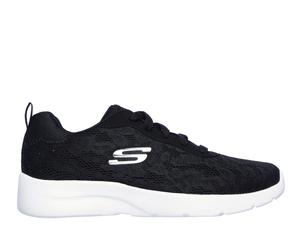 Sneaker SKECHERS "Dynamight 2.0 Homespun", Damen, Gr. 40, schwarz, weiß, Textil, Schuhe Sneaker, Trainingsschuh, Laufschuh, Schnürschuh mit gepolstertem Schaftrand (13647808-40) schwarz, weiß