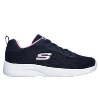 Sneaker SKECHERS "Dynamight 2.0 Homespun", Damen, Gr. 41, navy, rosa, Textil, Schuhe Sneaker, Trainingsschuh, Laufschuh, Schnürschuh mit gepolstertem Schaftrand (26071435-41) navy, rosa