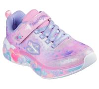 Sneaker SKECHERS "ETERNAL HEART LIGHTS", Mädchen, Gr. 27, bunt (hellrosa, multi), Synthetik, Textil, Glitzer, kontrastfarbene Details, Schuhe Sneaker, Blink,-Klettschuh mit Herz-Applikation, Größensch