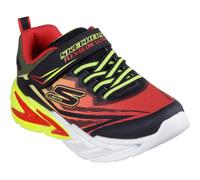 Sneaker SKECHERS "FLEX-GLOW ULTRA", Mädchen, Gr. 32, schwarz (schwarz, rot), Lederimitat, Textil, kontrastfarbene Details, Schuhe, Klettschuh zum Schlüpfen, Größenschablone zum Download (11410563-32)