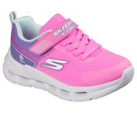 Sneaker SKECHERS "GLIDE-STEP LIGHTS", Mädchen, Gr. 28, pink, multi, Lederimitat, Textil, kontrastfarbene Details, Schuhe Sneaker, Halbschuh mit Glide Step, Größenschablone zum Download (94608552-28)