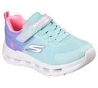 Sneaker SKECHERS "GLIDE-STEP LIGHTS", Mädchen, Gr. 36, hellblau, multi, Lederimitat, Textil, kontrastfarbene Details, Schuhe Sneaker, Halbschuh mit Glide Step, Größenschablone zum Download (41894955-3