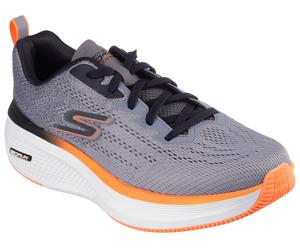Sneaker SKECHERS "GO RUN ELEVATE 2.0-FLUID MOTION", Herren, Gr. 43, grau (grau, orange), Textil, kontrastfarbene Details, Schuhe Sneaker, Sportschuh mit dämpfender Ultra Light Cushioning (21624654-43)