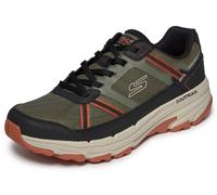 Sneaker SKECHERS "GO RUN TRAIL ALTITUDE 2.0-ALTARIDGE", Herren, Gr. 42, olivgrün, orange, Leder, Textil, kontrastfarbene Details, Schuhe Sneaker, Halbschuh, Freizeitsneaker, wasserabweisend, Air-Coole